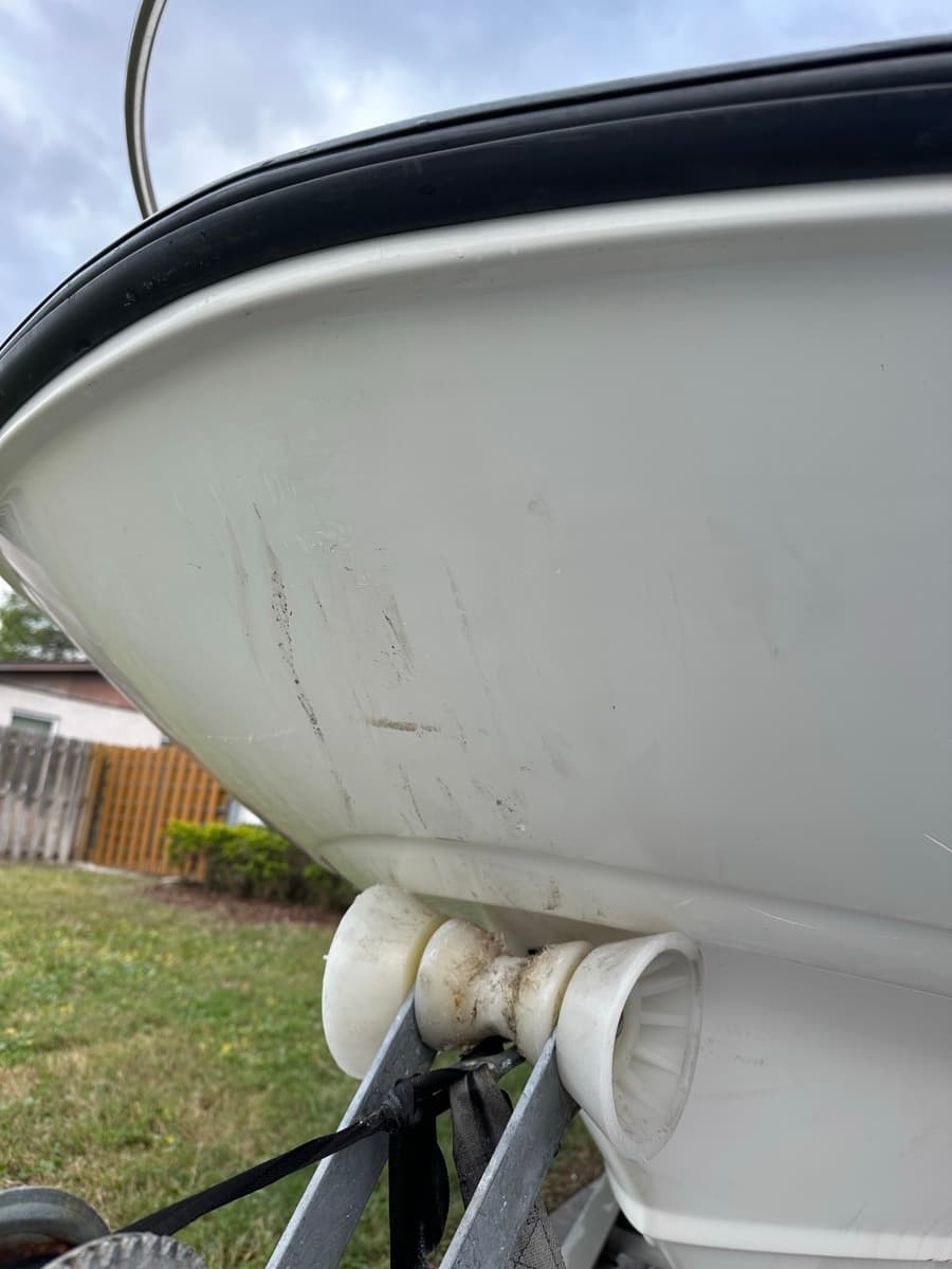 Bow Gloss Restoration — before